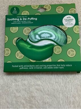 Embrace Your Face Soothing & De-Puffing Cucumber Under Eye Masks – Green